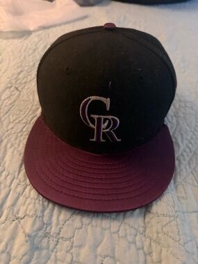 Men's Colorado Rockies New Era Black/Purple Authentic Collection On Field59FIFTY